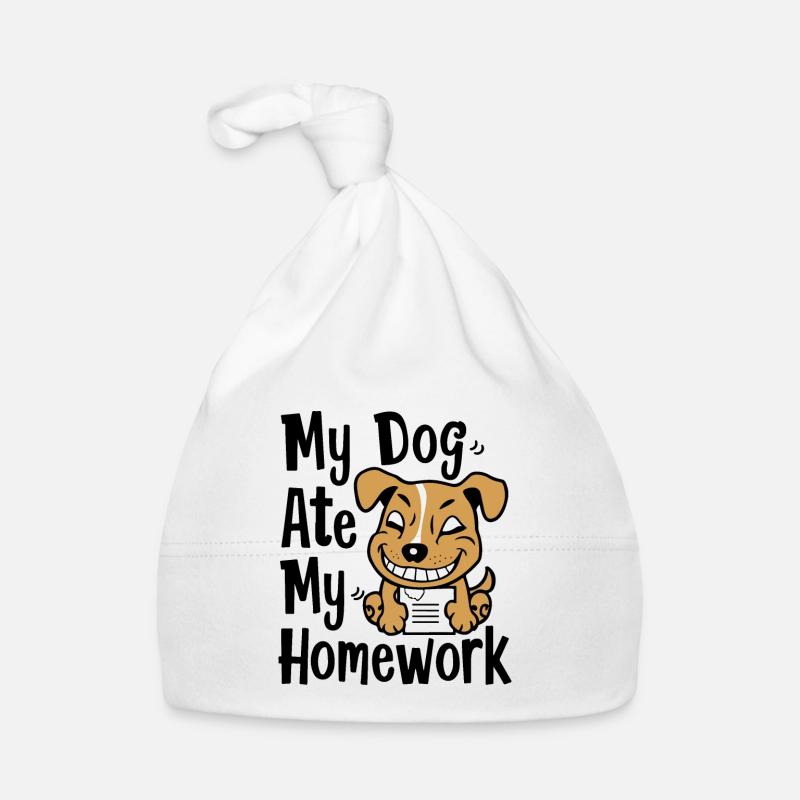 Mon chien a mangé mes devoirs Bonnet bio Bébé