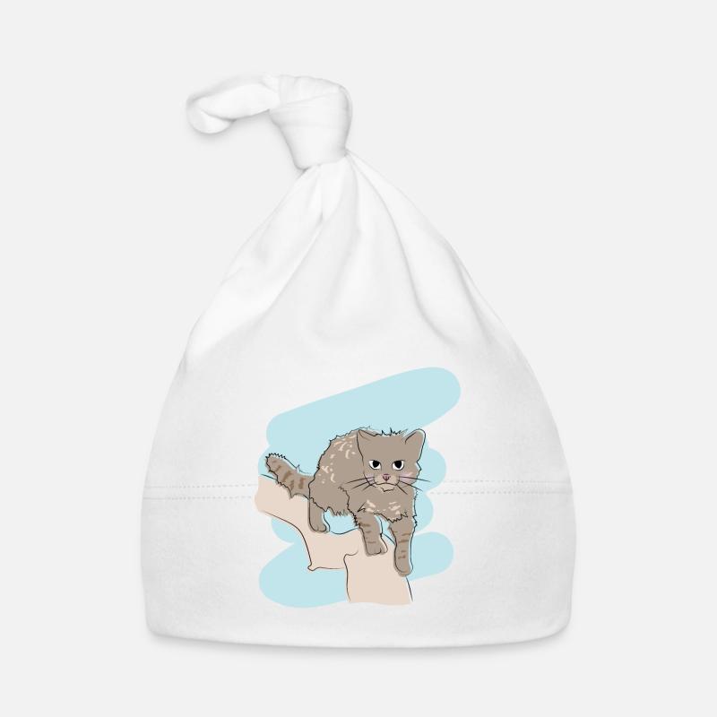 Design illustré avec wildcat Bonnet bio Bébé