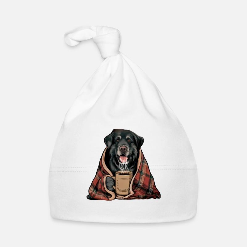 Chien de Münsterland avec couverture et tasse à café Bonnet bio Bébé