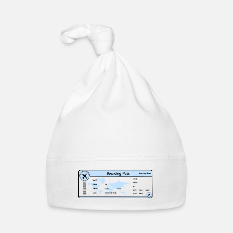 Flugticket - Boarding Pass Baby Bio-Mütze