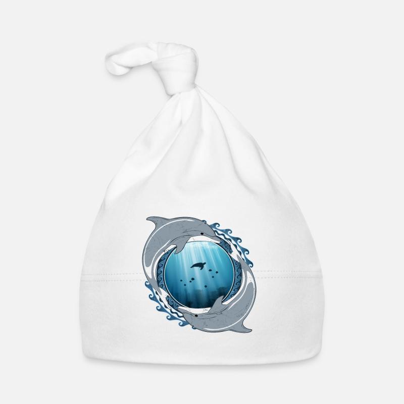 Dolphins Organic Baby Cap