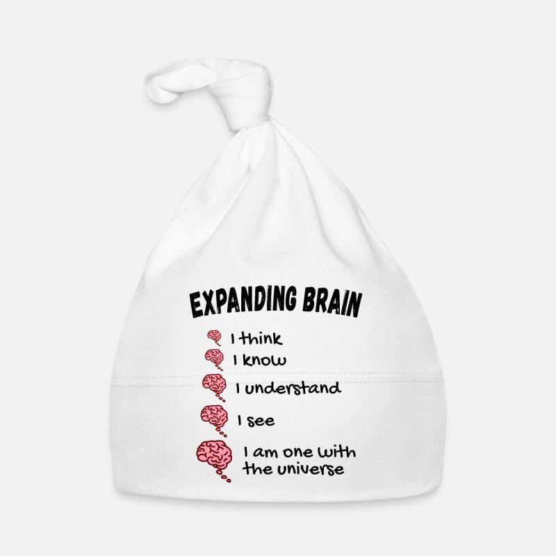 Expanding Brain Meme - Organic Baby Cap - white