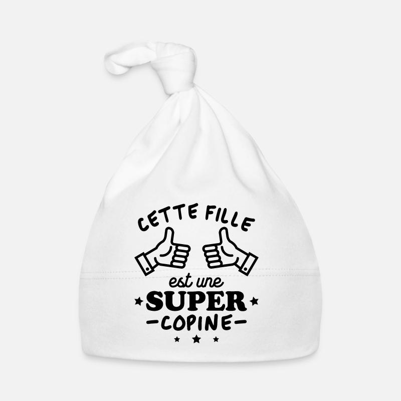 Cette fille est une super copine Bonnet bio Bébé
