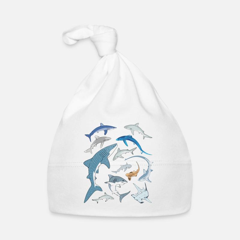 Requin bleu, requin-baleine, requin-marteau, requin requin, espèce de requin Bonnet bio Bébé