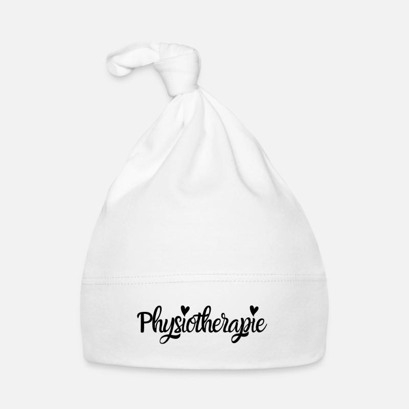 Physiotherapy - Gift for Physios - Organic Baby Cap - white