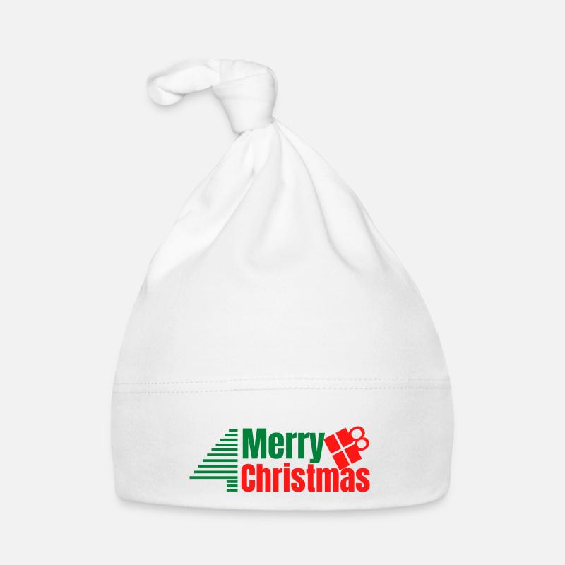 Merry Christmas - Bonnet bio Bébé - blanc