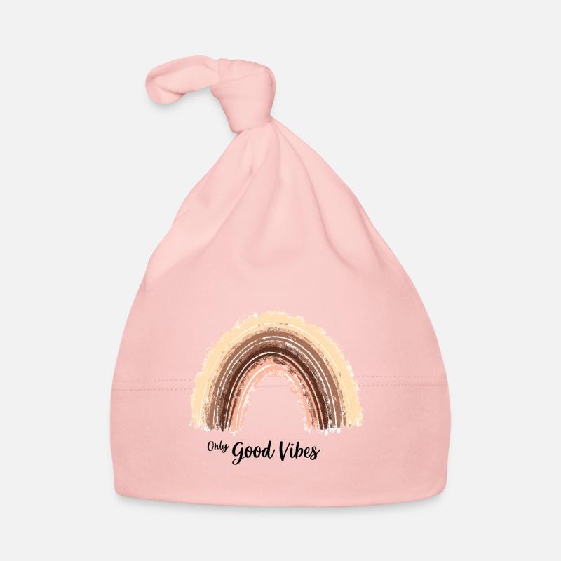 Only Good Vibes. Rainbow cadeau Boho T-shirt Bonnet bio Bébé