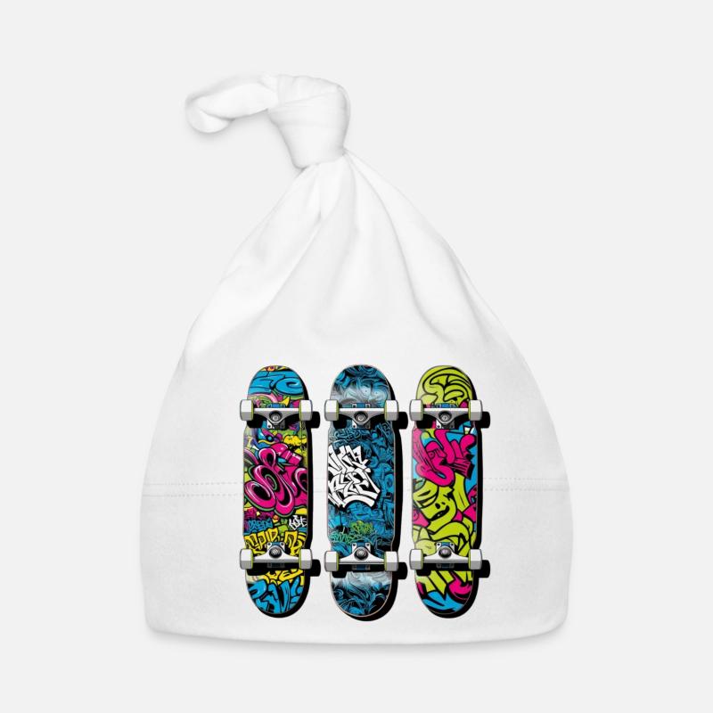 NeonSkateVibes No.8 Skateboard Show for Skaters Organic Baby Cap