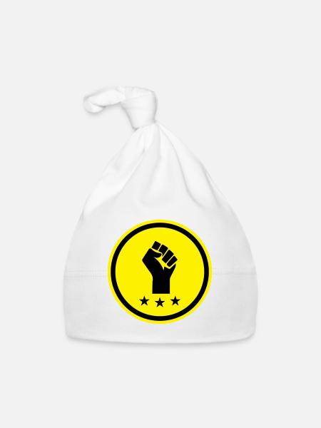 Main Faust - Bonnet bio Bébé - blanc - Devant