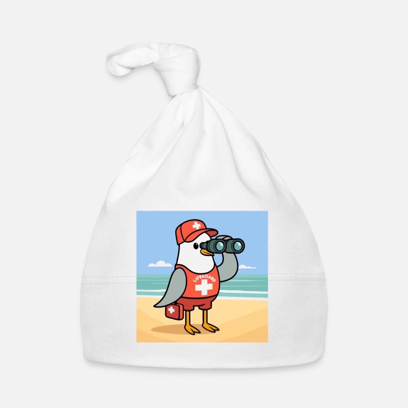 Moin Seagull Lifeguard Beach Organic Baby Cap