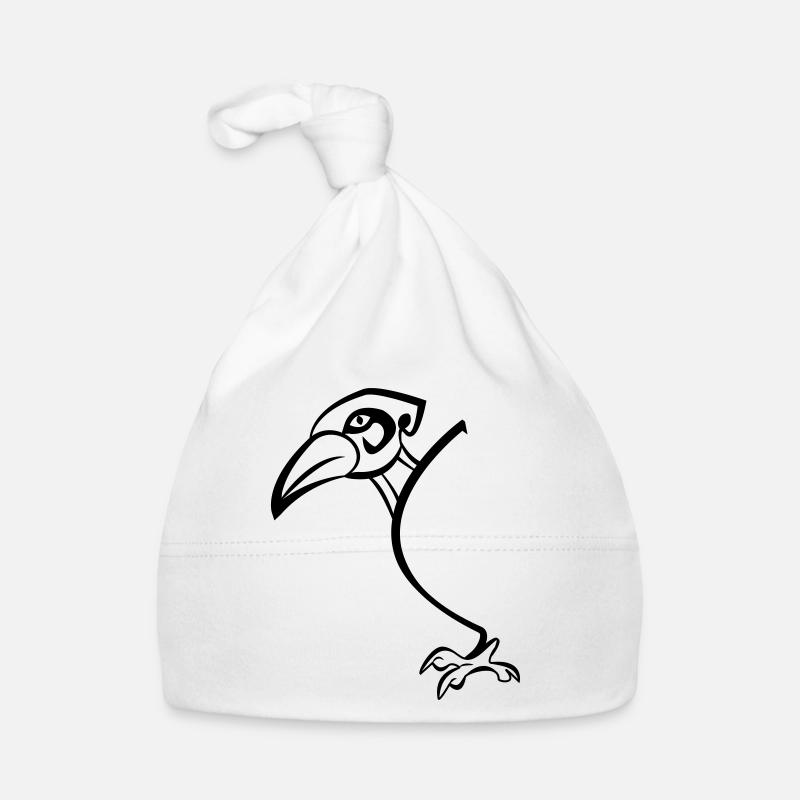 demi corbeau - Bonnet bio Bébé - blanc