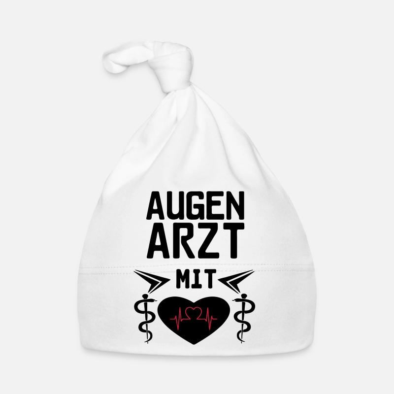 Augenarzt mit Herz Geschenk Baby Bio-Mütze