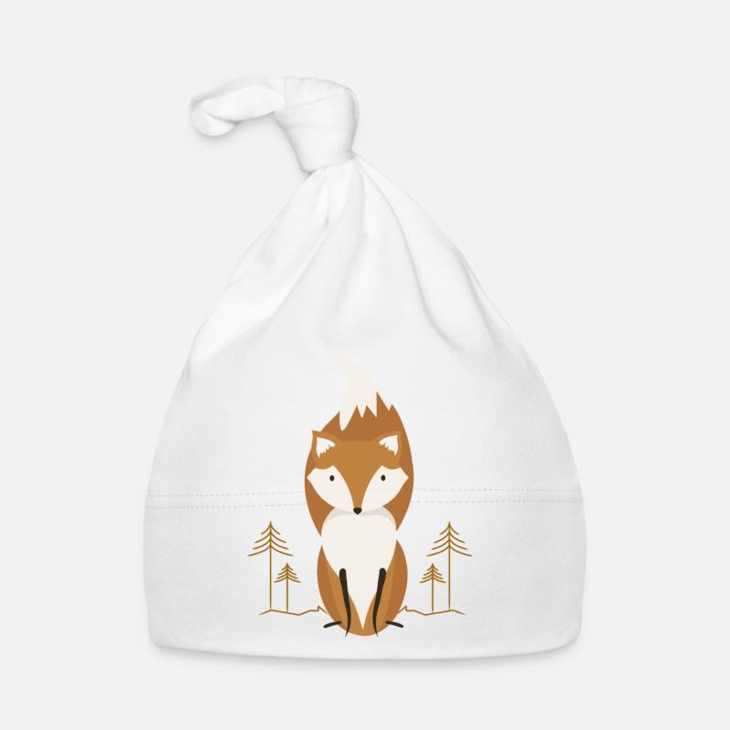 Fuchs - Baby Bio-Mütze - Weiß