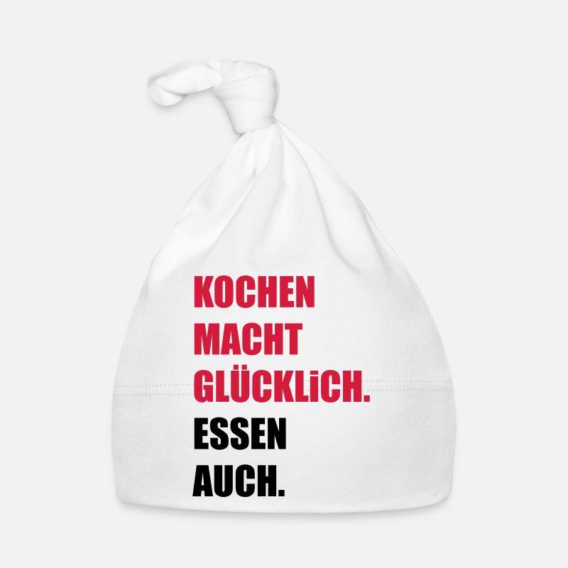 kochen - Baby Bio-Mütze - Weiß