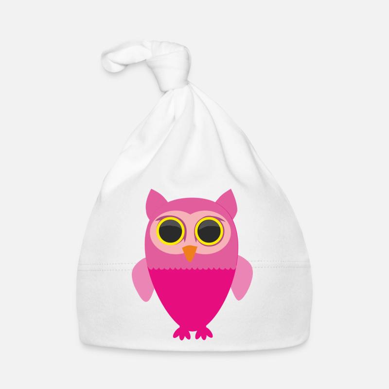 Chouette rose Bonnet bio Bébé
