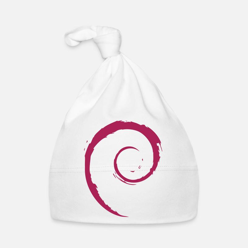 Linux Spiral Operating System PC Gift IT Idea - Organic Baby Cap - white