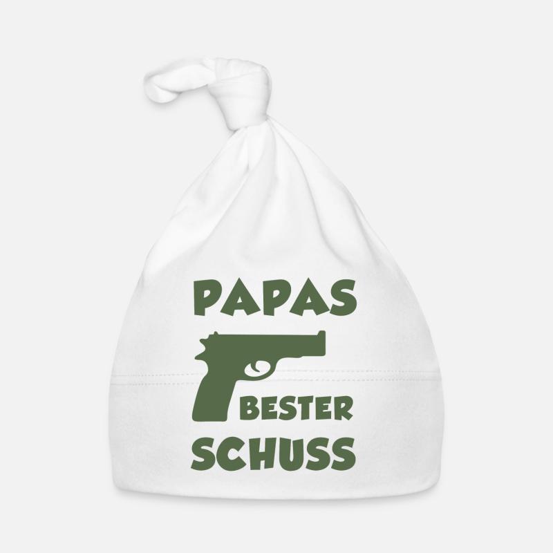 Papas meilleur coup | enfants - Bonnet bio Bébé - blanc