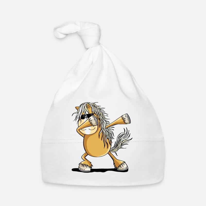 Cool Dab Dance Horse Dabbing Pony Comic - Bonnet bio Bébé - blanc