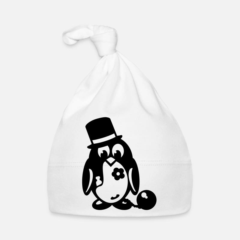 pinguin junggesellenabschied - Baby Bio-Mütze - Weiß