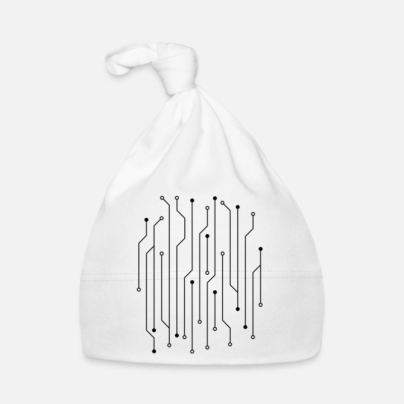 Circuit wire data microchip circuit energi - Organic Baby Cap - white