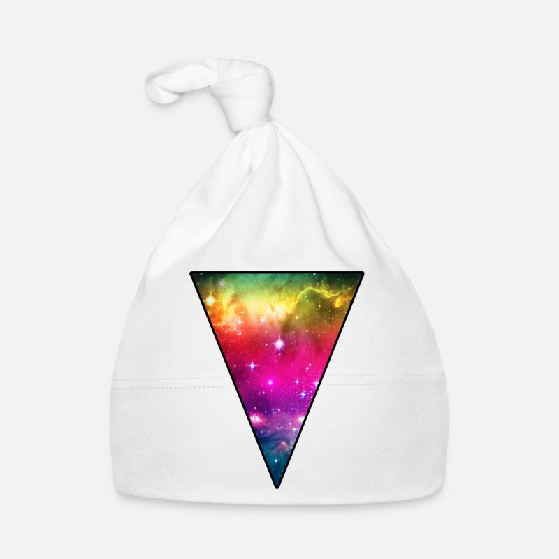 Espace arc en ciel - Bonnet bio Bébé - blanc