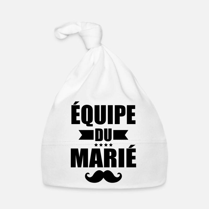 équipe du marié - Bonnet bio Bébé - blanc