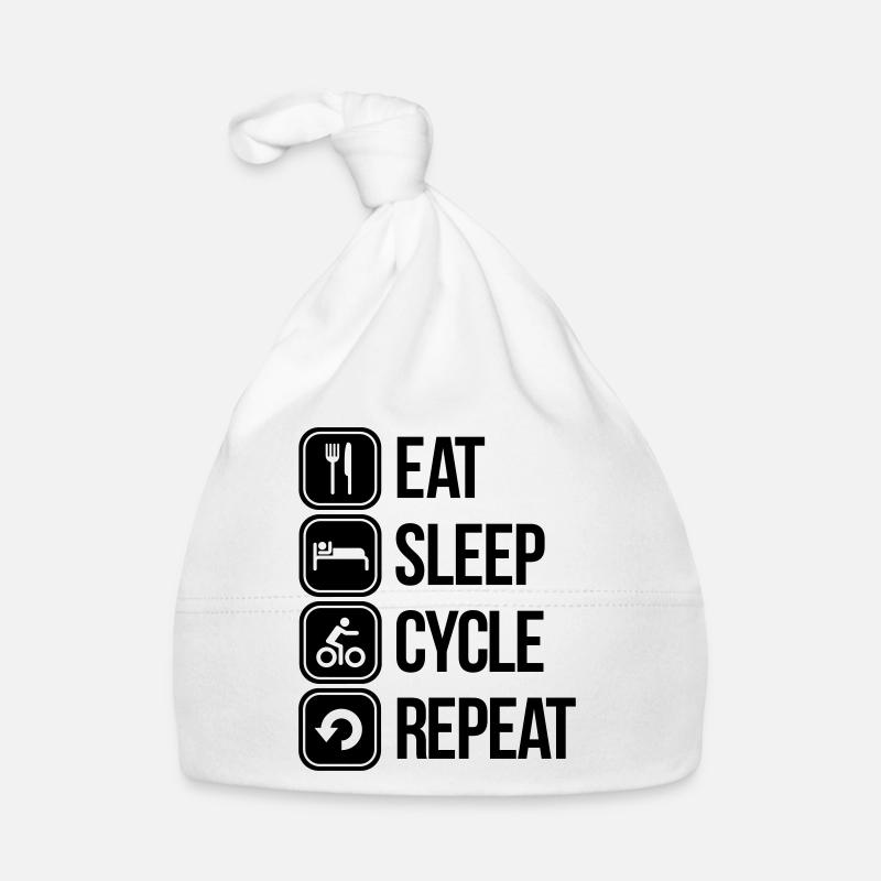 eat sleep cycle repeat Bonnet bio Bébé