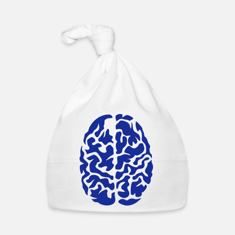 brain seen on drawing Organic Baby Cap