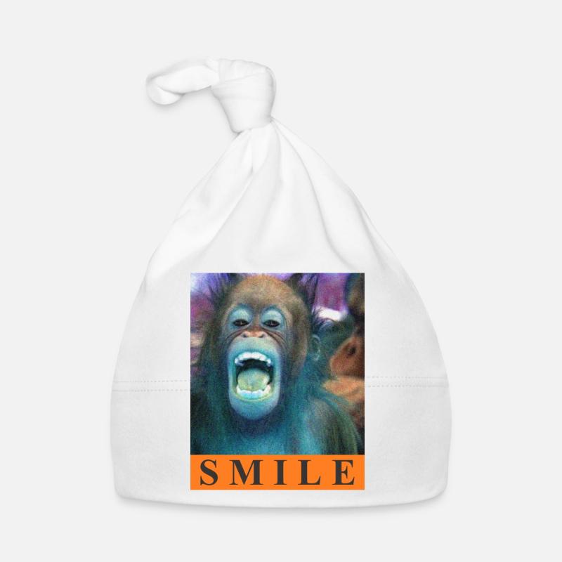 Monkey Smile Orang Utan Graphique Bonnet bio Bébé