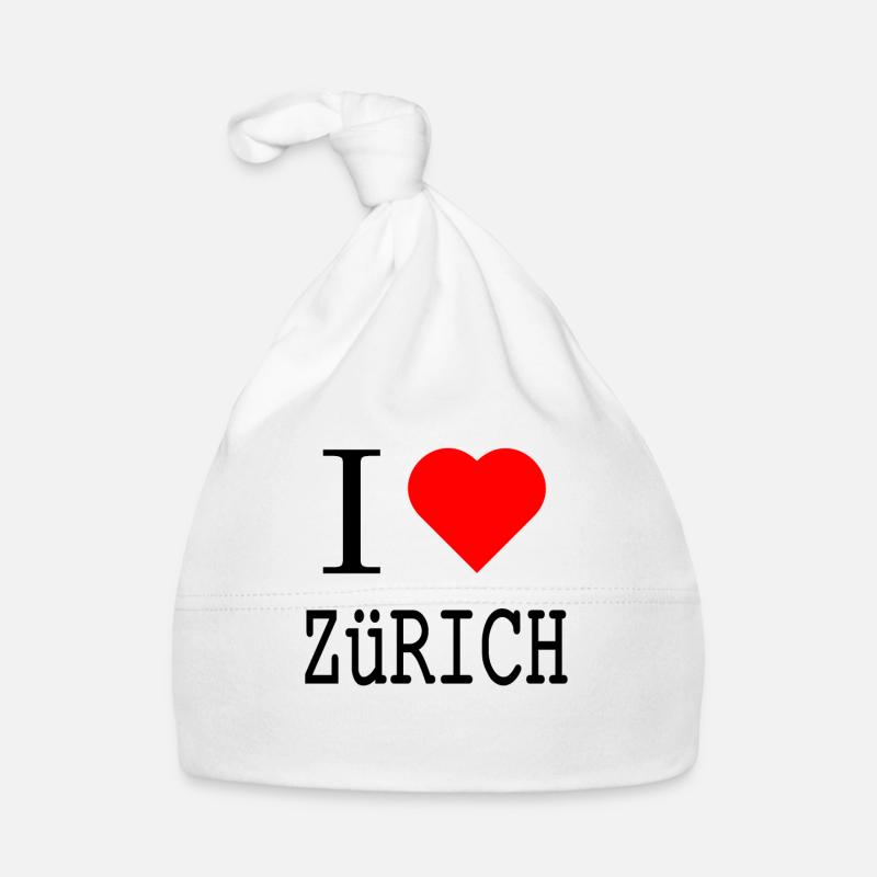 I Love Zürich – Städte Statement mit Herz Baby Bio-Mütze
