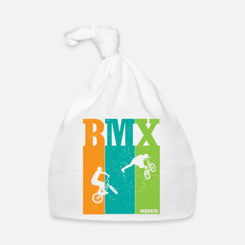 Silhouettes des riders BMX Color Block Bonnet bio Bébé