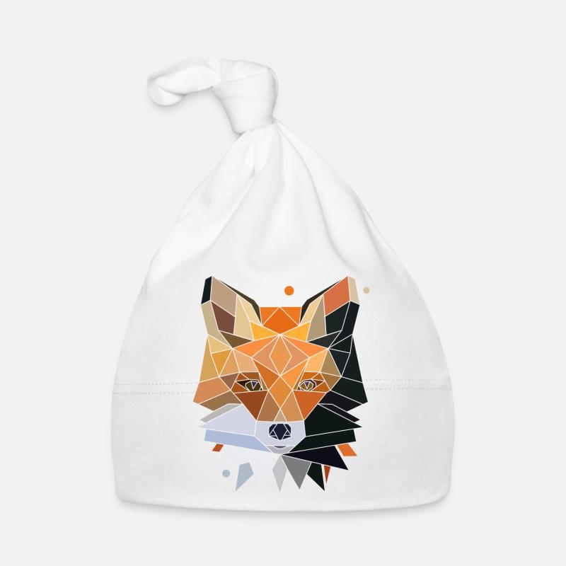 Fuchs Polygon Design Baby Bio-Mütze