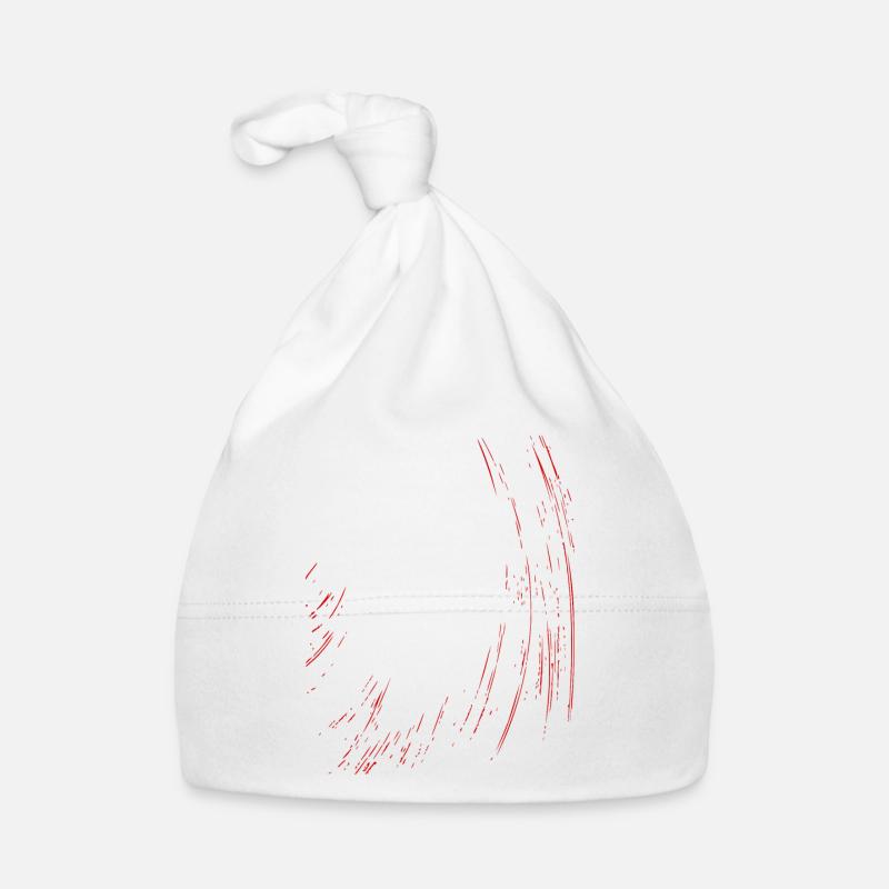 Abstract Lines / Line / Red / Pattern Organic Baby Cap