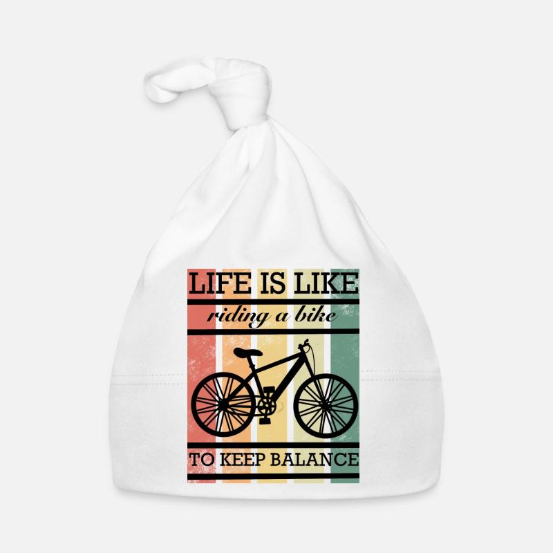 Vélo vélo de course vélo deux roues - Bonnet bio Bébé - blanc