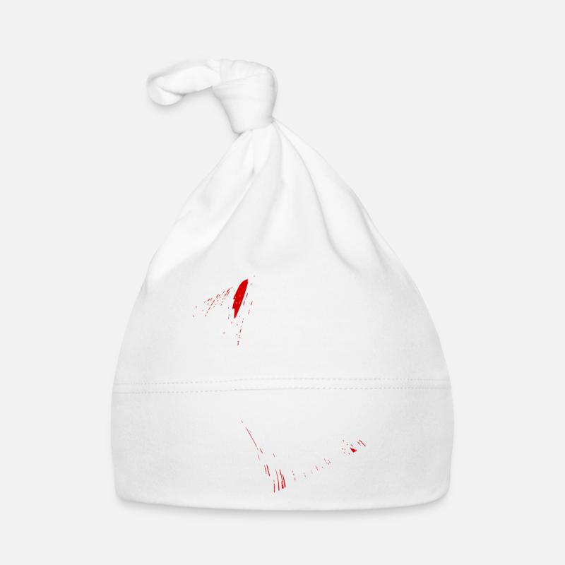 Abstract Spots / Line / Red / Pattern / Nature Organic Baby Cap