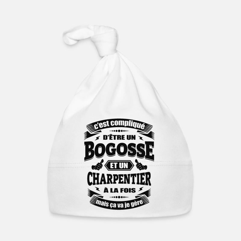 BOGOSSE CHARPENTIER - Bonnet bio Bébé - blanc