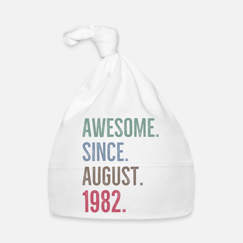 Awesome Since August 1982 Organic Baby Cap