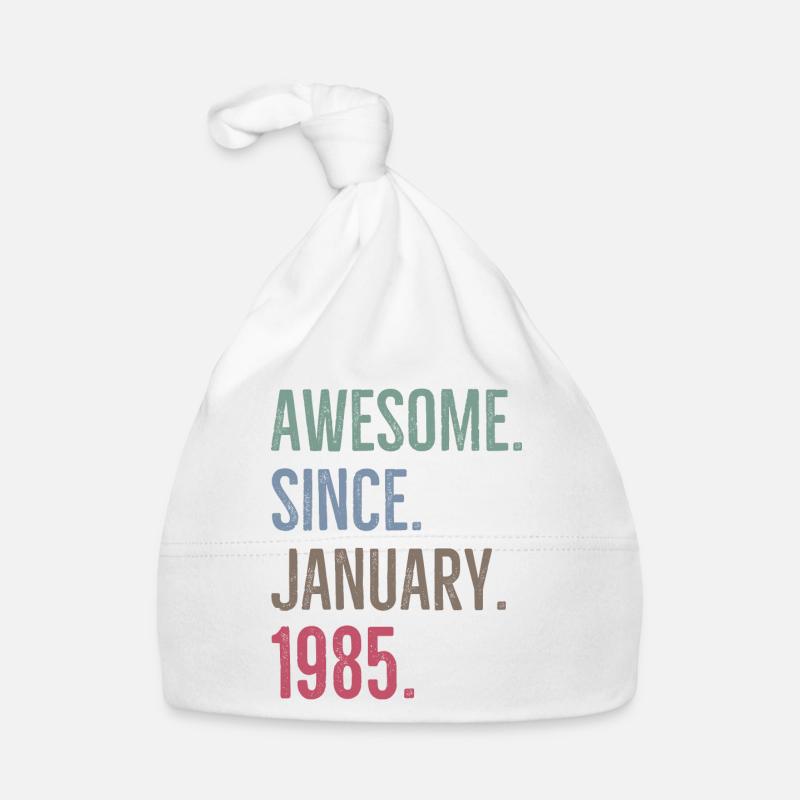 Awesome Since January 1985 Organic Baby Cap