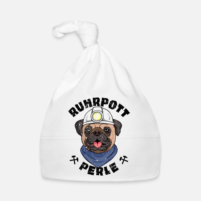 Mops Ruhrpott Perle Baby Bio-Mütze