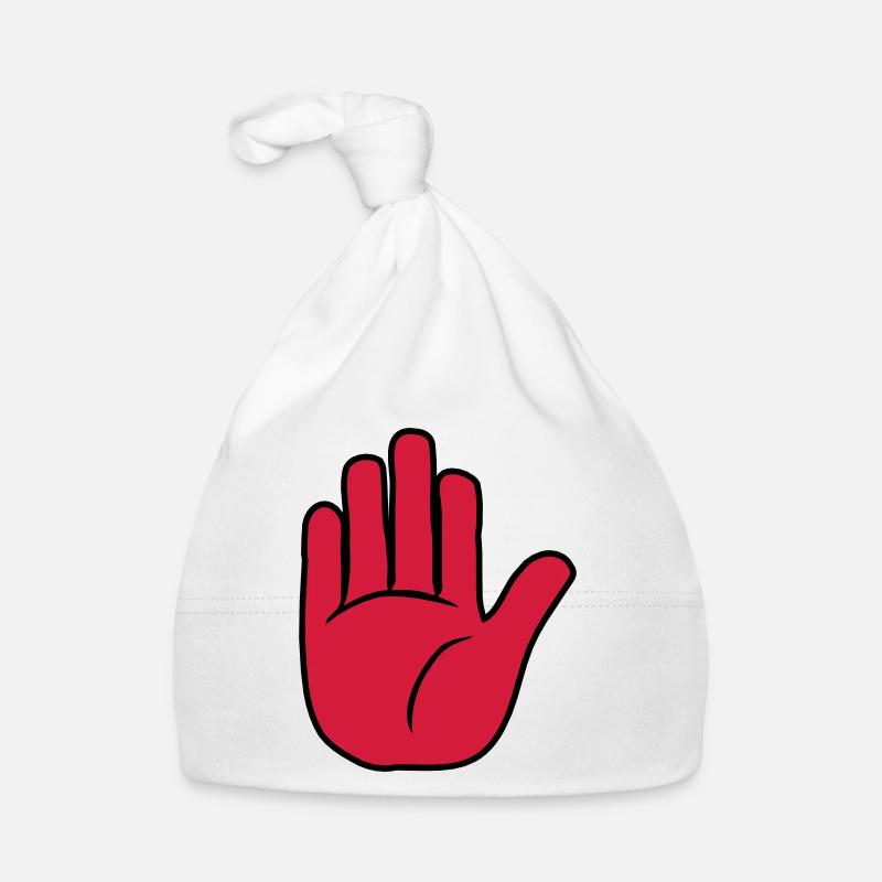 Stop Hand Sign Organic Baby Cap