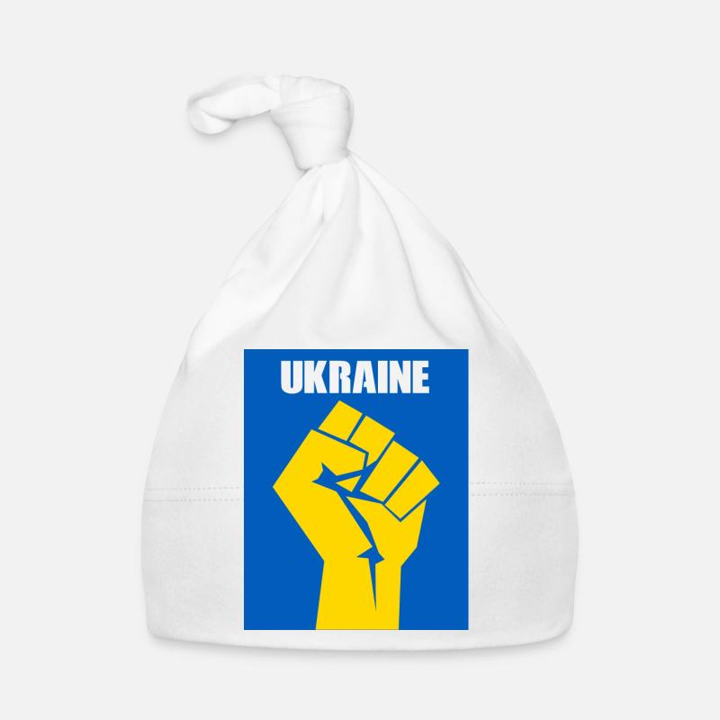 Ukraine - Bonnet bio Bébé - blanc