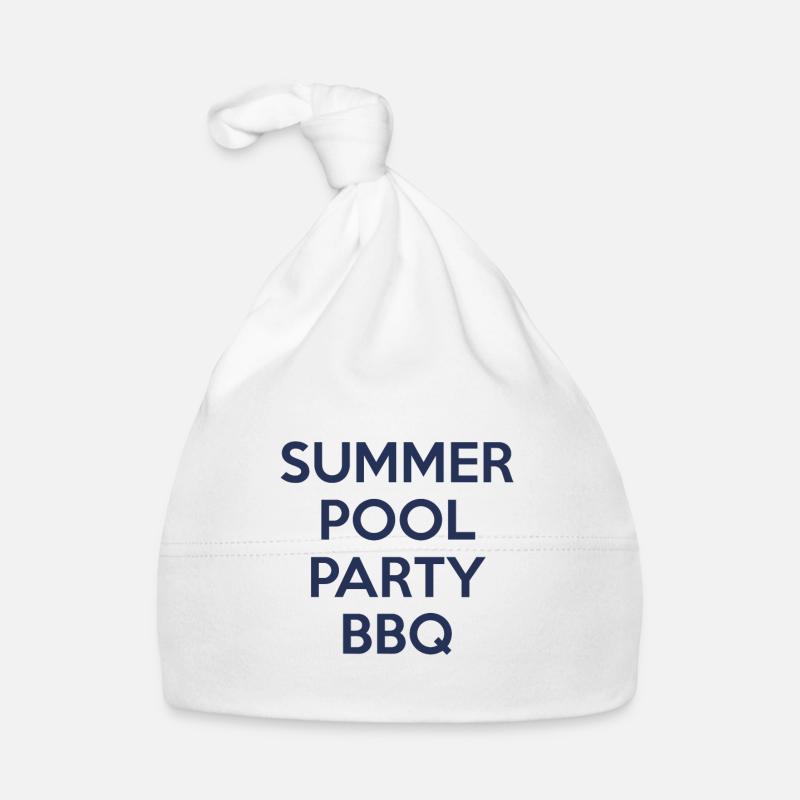 Summer Pool Party Bbq - Bonnet bio Bébé - blanc