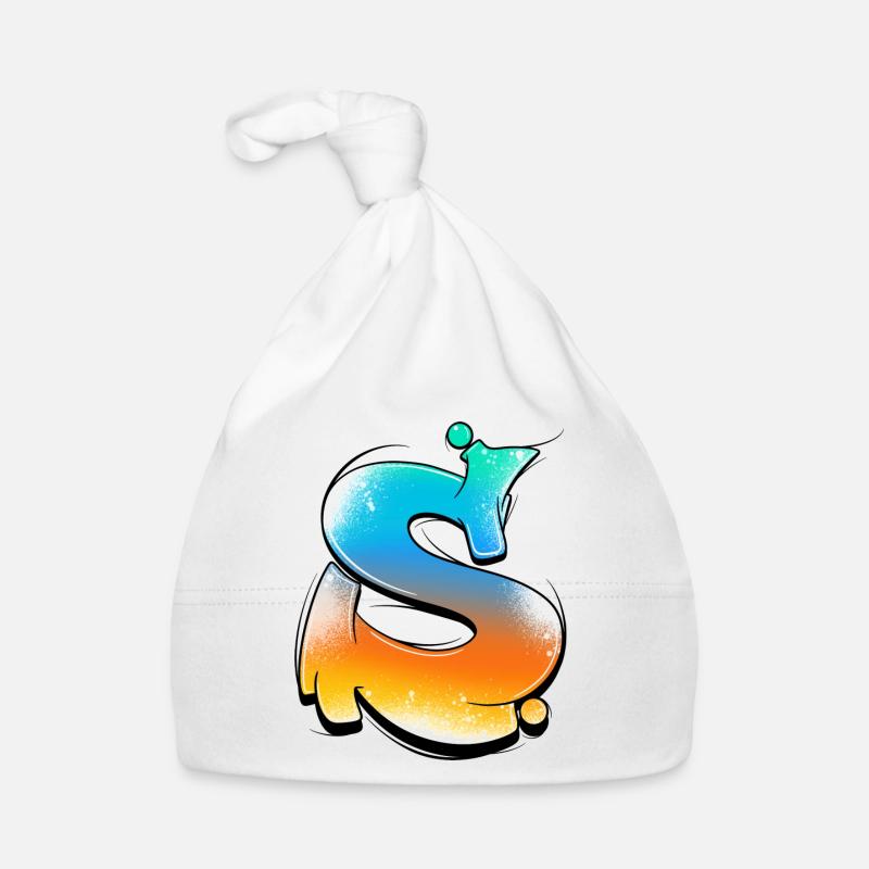 Graffiti letter S Organic Baby Cap