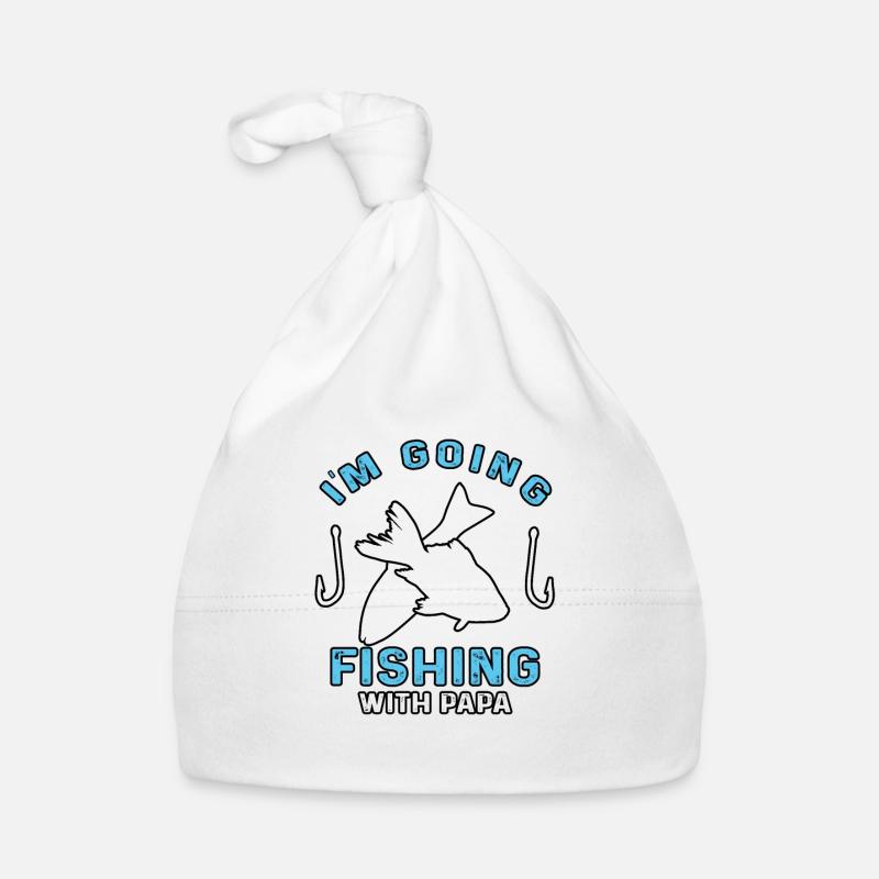 Citation de pêche Je vais pêcher avec papa Bonnet bio Bébé