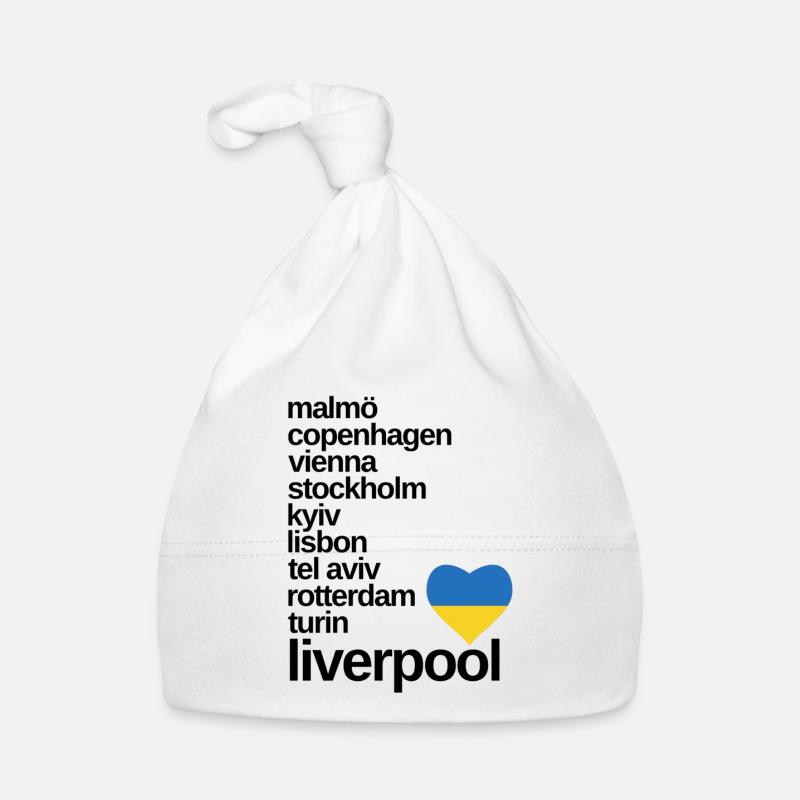 Villes hôtes de l’Eurovision - Bonnet bio Bébé - blanc