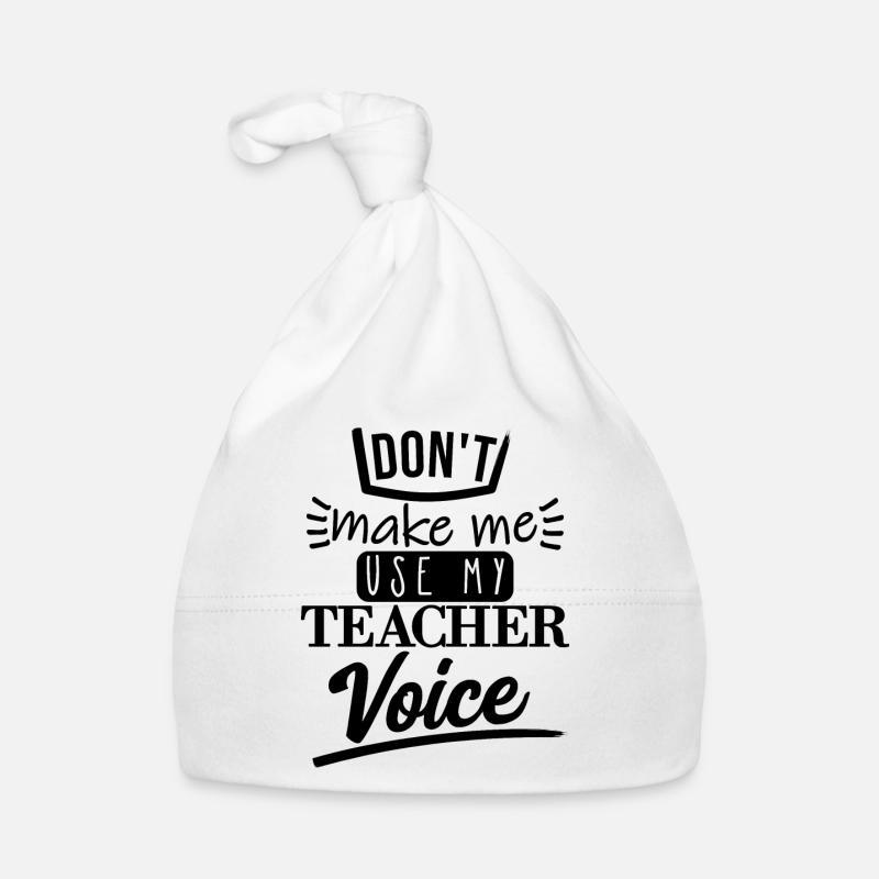 don't make me use it (schwarz) Baby Bio-Mütze