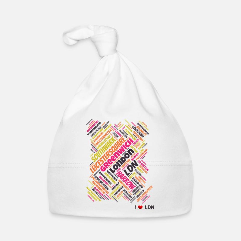 London Word Cloud Organic Baby Cap