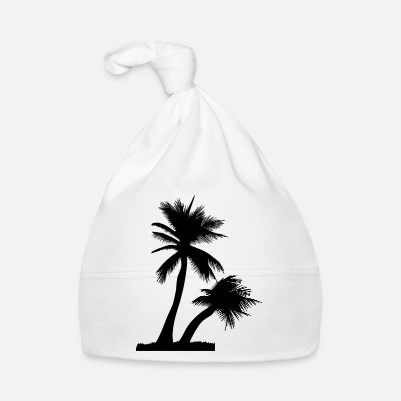 Tropical Beach Paradise Palm Sun Vector 3 Organic Baby Cap