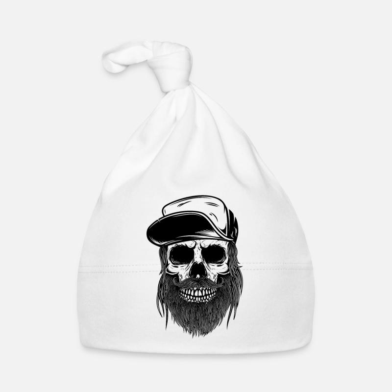 scruffy skull Organic Baby Cap