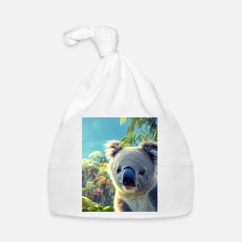Zeichnung eines kühlen Koalas im Sommer Baby Bio-Mütze